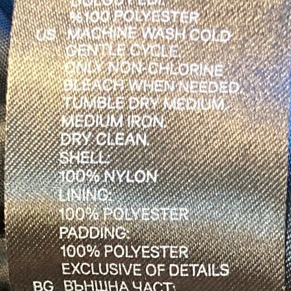 H&M SZ L Black Quilted Puffer Parka Jacket Coat longer length - Picture 9 of 9